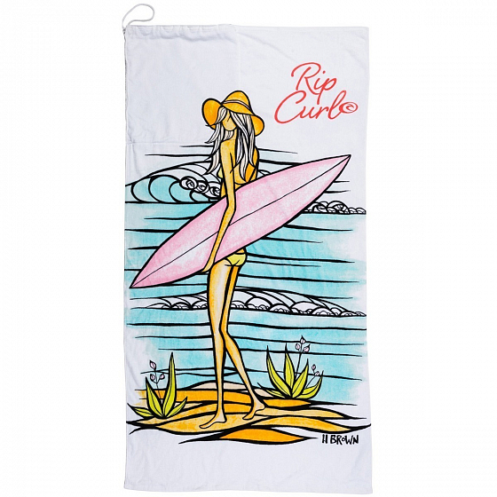 Полотенце Rip Curl Heather Brown Beach Towel  SS14 от Rip Curl в интернет магазине www.traektoria.ru -  фото