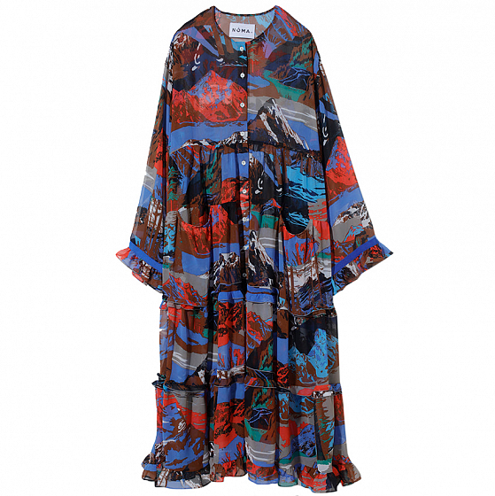 Платье Noma t.d. Chiffon Land Scape Dress  FW23 от Noma t.d. в интернет магазине www.traektoria.ru - 1 фото