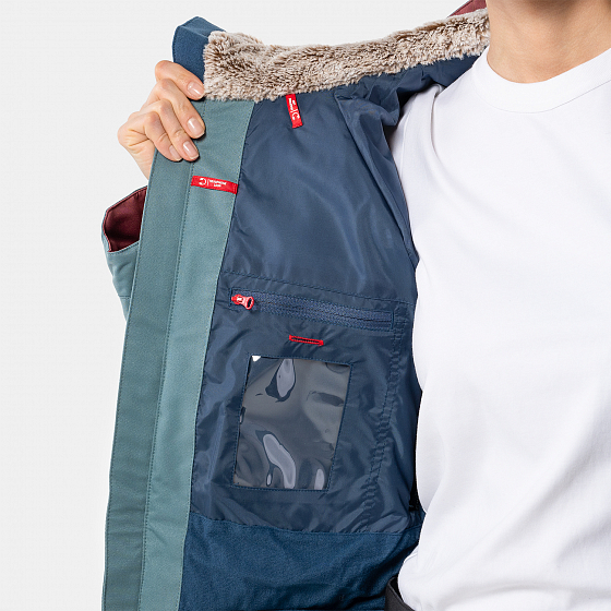blue insulated jacket