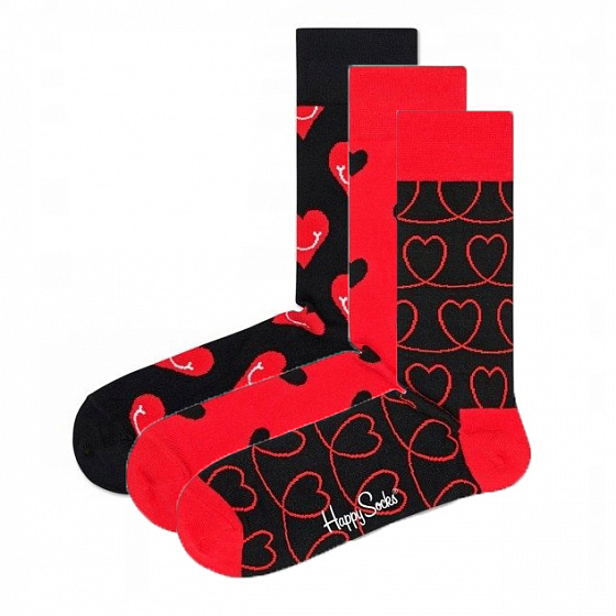 Носки Happy Socks 3-pack I Love YOU Socks Gift SET  A/S от Happy Socks в интернет магазине www.traektoria.ru - 1 фото