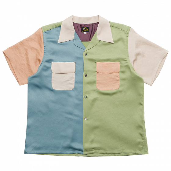 Рубашка Needles S/S Classic Shirt - Multi Colour 2023 Light Tone