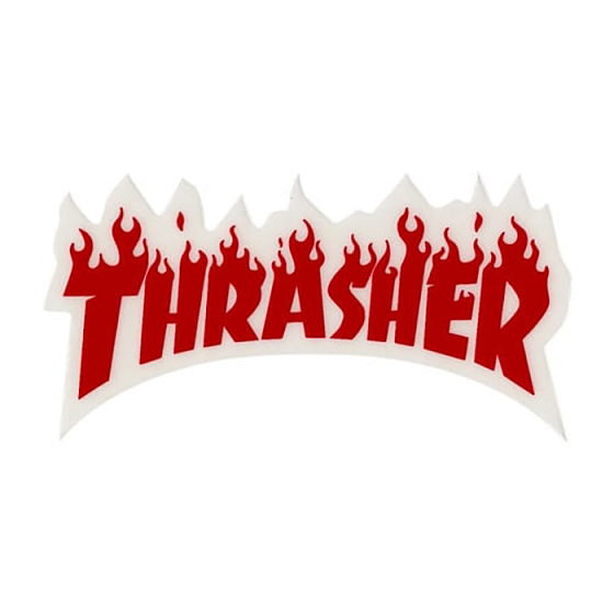Наклейка Thrasher Sticker-flame Logo Small  FW23 от Thrasher в интернет магазине www.traektoria.ru - 3 фото