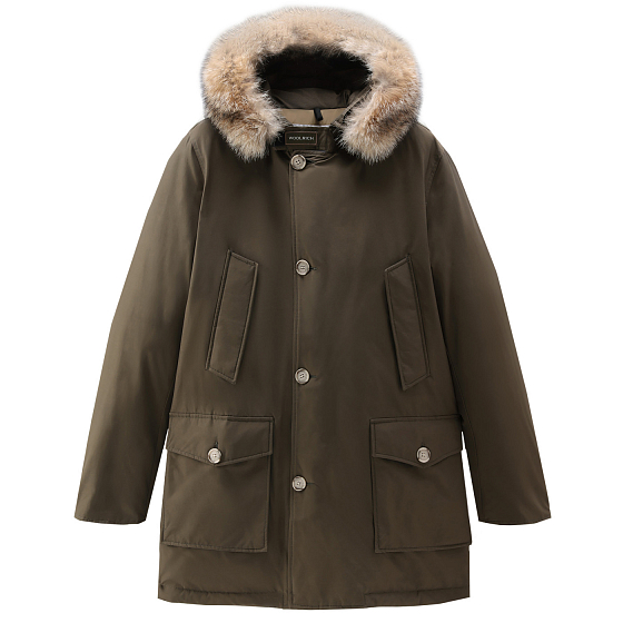 

Парка пуховая Woolrich, Dark green;коричневый, Arctic Detachable Fur Parka 2023 Dark Green
