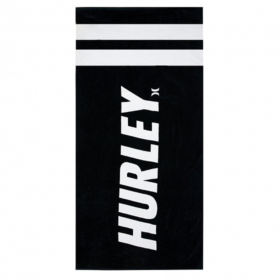 Полотенце Hurley Fastlane 2 Stripe Towel 2022 BLACK