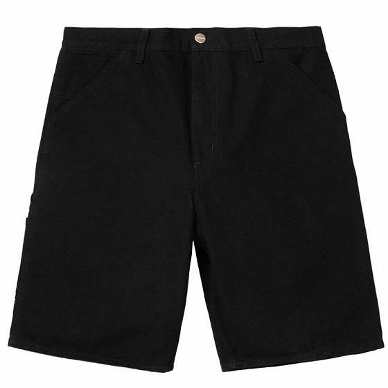 Джинсовые шорты Carhartt Wip Single Knee Short 2023 BLACK (RINSED)