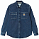 Рубашка CARHARTT WIP SALINAC SHIRT JAC BLUE (STONE WASHED)