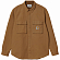 Куртка-рубашка CARHARTT WIP MONTEREY SHIRT JAC HAMILTON BROWN (WORN WASHED)