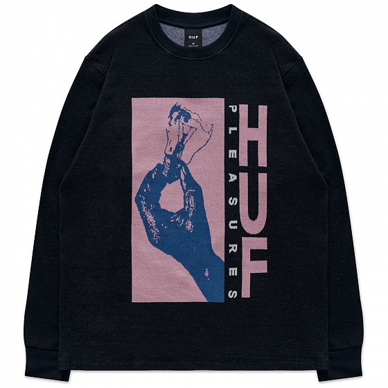 

Лонгслив Huf, Черный;розовый;black, Light Up Jacquard L/S Knit 2022 BLACK