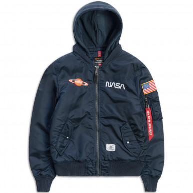 Бомбер Alpha Industries Nasa Stone Wash Ma-1 Natus Flight Jacket FW22 — купить в интернет-магазине Траектория