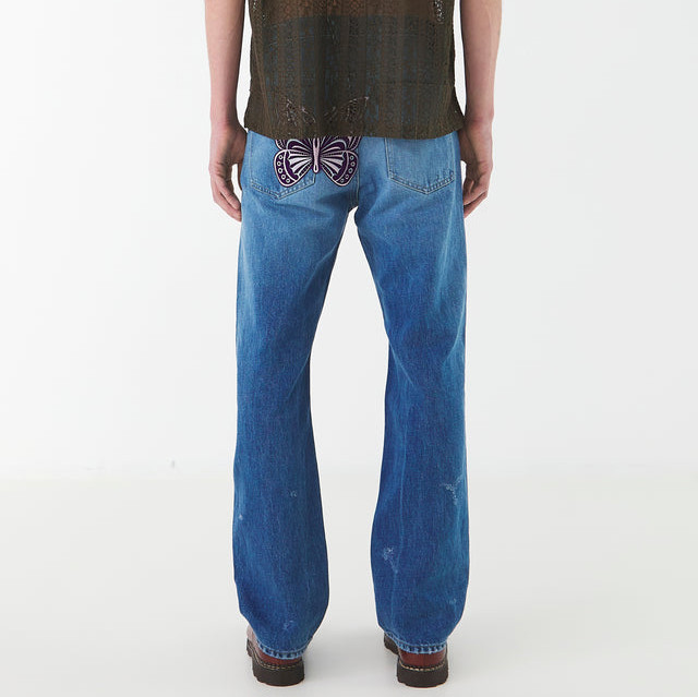 Джинсы NEEDLES Papillon Patches Straight Jean SS22 — купить в 