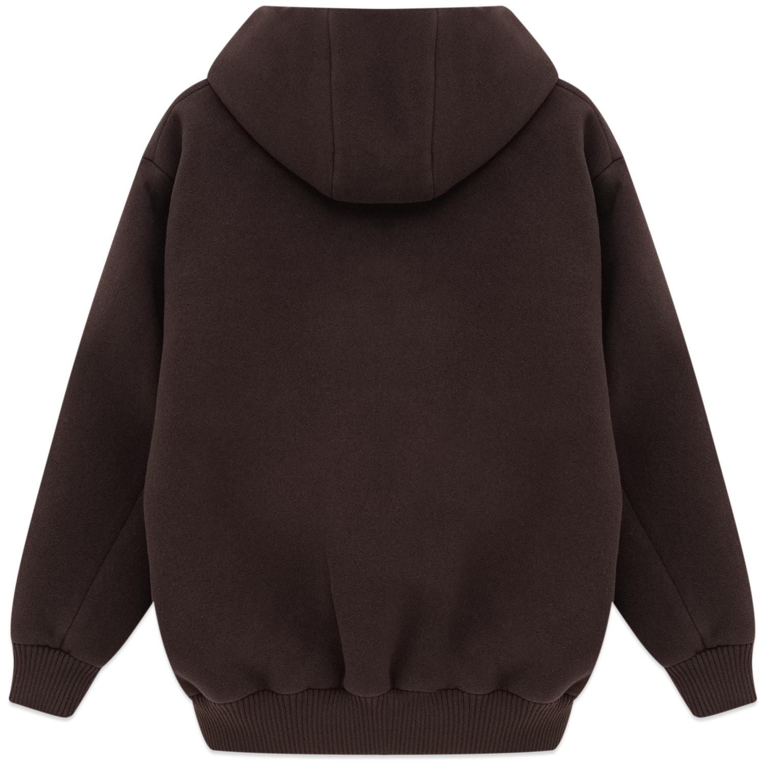 Толстовка AURALEE Double Cloth Heavy Wool Pile ZIP Hoodie FW25 