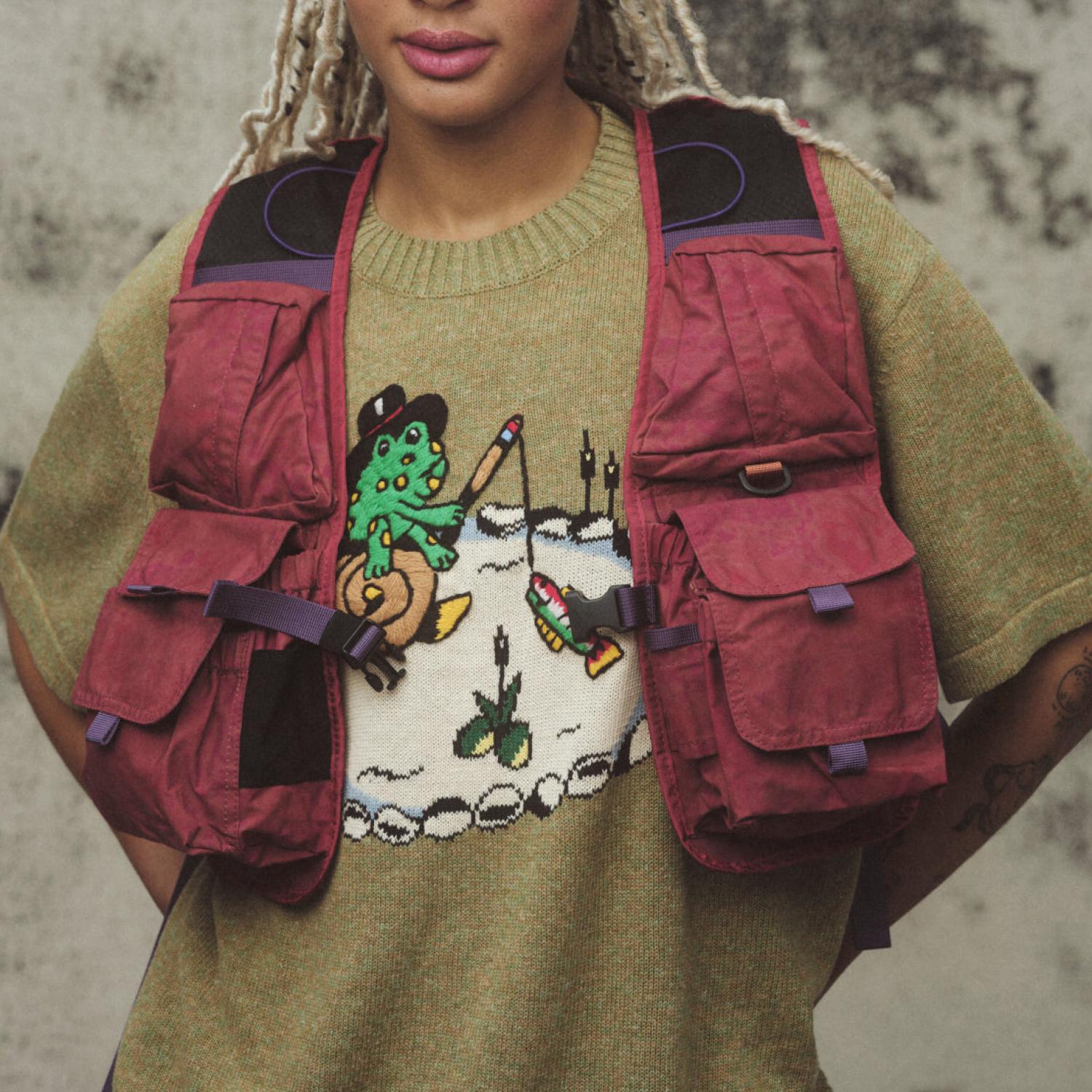 Жилет BRAIN DEAD x South2 West8 Fishing Vest Pack FW26 купить в