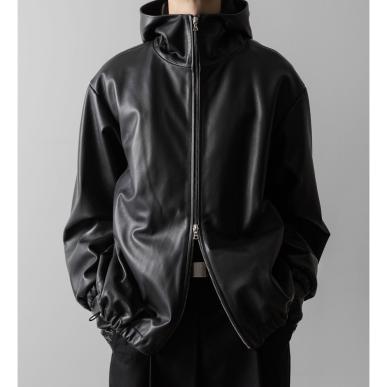 Куртка городская SSSTEIN Leather Hooded Short Jacket SS26 — купить