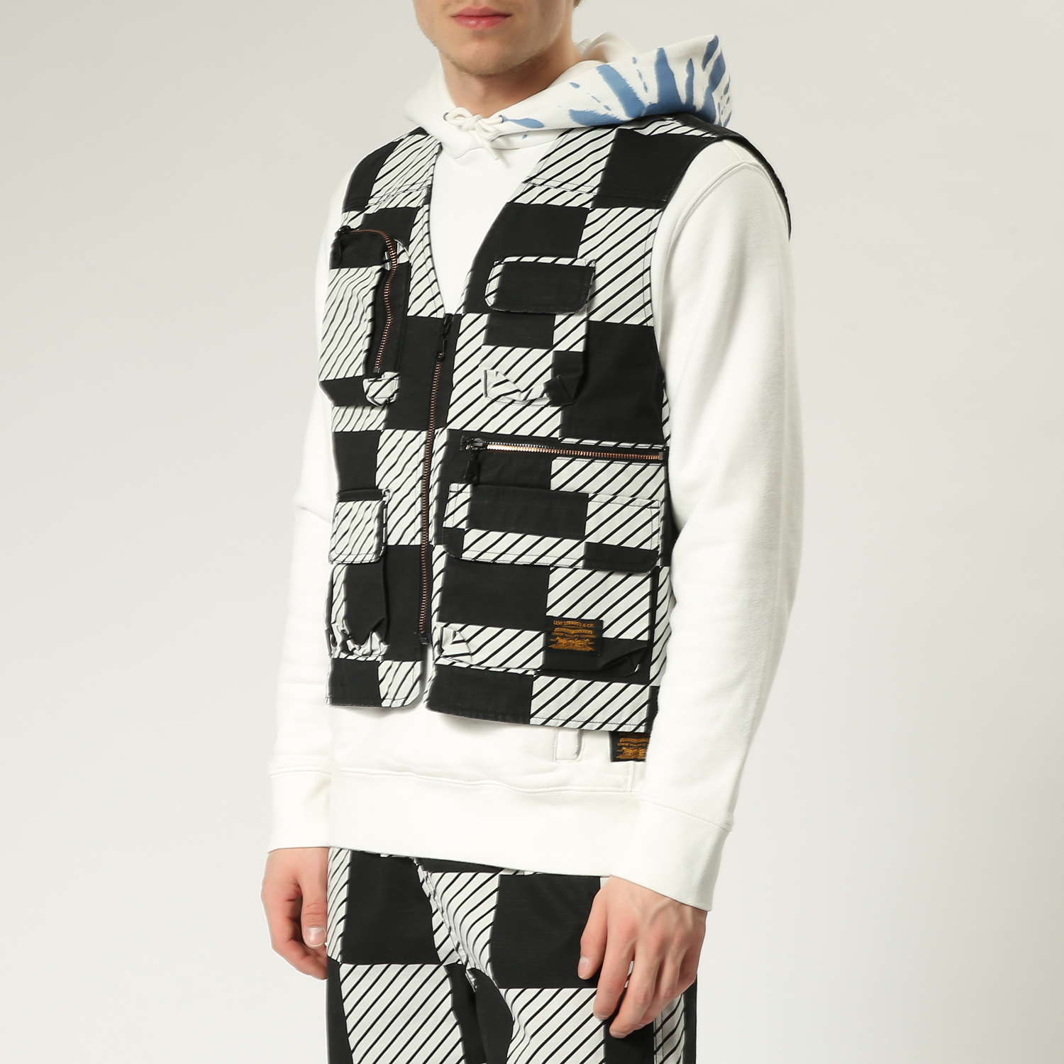 levi's drawstring utility vest